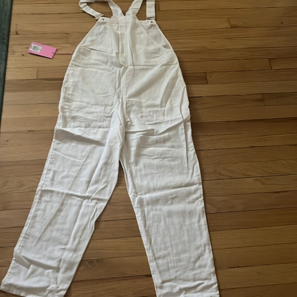 Stony clover /Target collaboration white linen overalls.   X small NWT - Picture 2 of 5